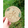 Set de 6 sous-verres Pokémon avec boîte Pokeball | Fait main en bois