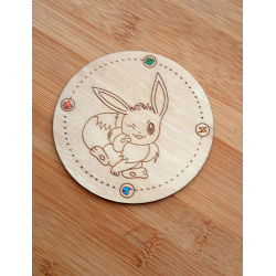 Set de 6 sous-verres Pokémon avec boîte Pokeball | Fait main en bois