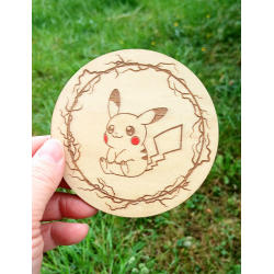 Set de 6 sous-verres Pokémon avec boîte Pokeball | Fait main en bois