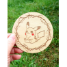 Set de 6 sous-verres Pokémon avec boîte Pokeball | Fait main en bois