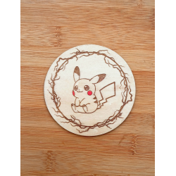 Set de 6 sous-verres Pokémon avec boîte Pokeball | Fait main en bois