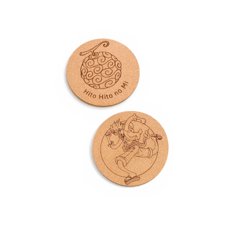 Dessous de plat One Piece Joy Boy et Fruit du démon en liège