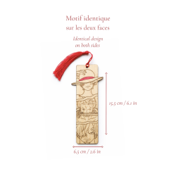 Détails Marque-page en bois One Piece Luffy Zoro Sanji