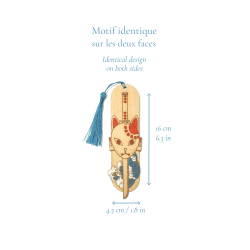 Details Demon Slayer Tanjiro Kitsune Wooden Bookmark