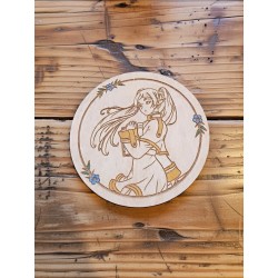 Frieren Wooden Coasters – Set of 6 Anime Coasters