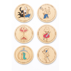 Hollow Knight Wooden Coasters – Set of 6 Gaming Coasters