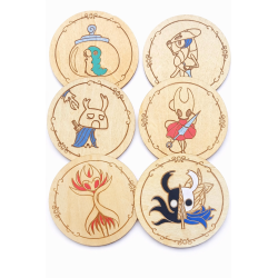 Sous-verres Hollow Knight en bois