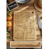 French details One Piece Sanji bamboo cutting board