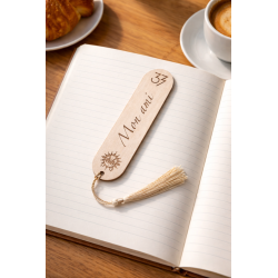 Clair Obscur Expedition 33 Esquie Wooden Bookmark used on a book