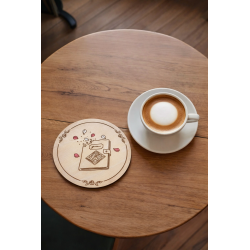 Clair Obscur Expedition 33 Wooden Coasters Gustave's journal with rose