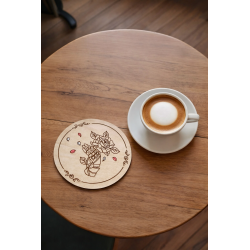 Clair Obscur Expedition 33 Wooden Coasters Gustave's arm with rose