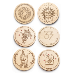 6 Sous-verres Clair Obscur Expédition 33 en bois