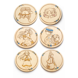 6 Sous-verres Frieren en bois