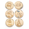 6 Sous-verres Frieren en bois