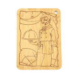 One Piece Sanji Bamboo Cutting Board