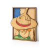 Manga Wooden Wall Art Luffy & Nami – Handmade Relief Wood Panel