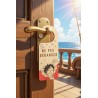 Accroche-porte en bois One Piece Luffy Ne pas déranger accroché à une porte