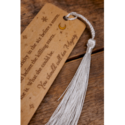 Quicksilver Inspired Wooden Bookmark – Engraved & Hand-Painted