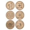 Fourth Wing - 6 Sous-verres en bois gravés Univers fantasy, romantasy & dragons