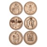 Fourth Wing Engraved Wooden Coasters – Set of 6 or 12 – Fantasy & Dragon Inspired – Handmade in France
