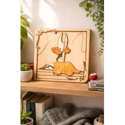 Hollow Knight Silksong Wooden Wall Art Hornet – Handmade Relief Wood Decor
