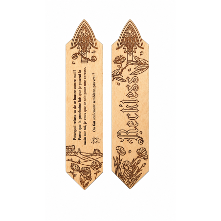 Reckless Wooden Bookmark | Double-Sided Decorative Bookmark