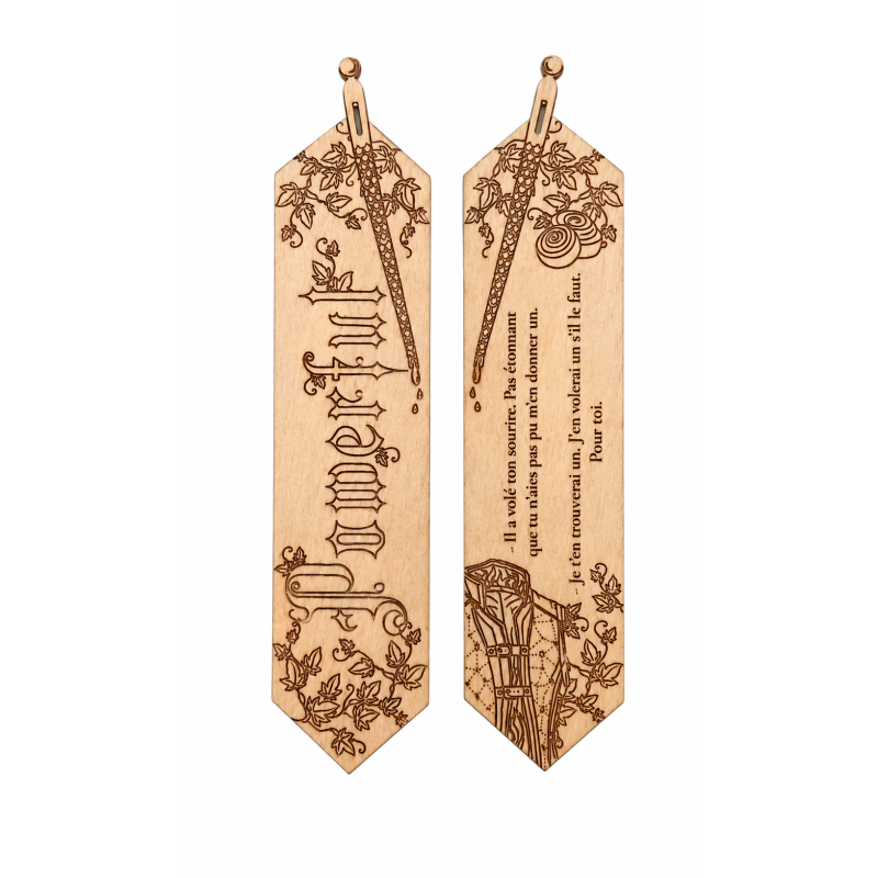 Powerful Wooden Bookmark | Double-Sided Decorative Bookmark