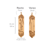 Marque-page Powerful en bois gravé – recto verso