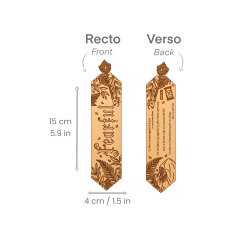 Fearful Wooden Bookmark | Double-Sided Decorative Bookmark