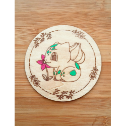 Set of 6 Coasters Pokémon – Handmade Wood Coasters with Pokéball Storage Box